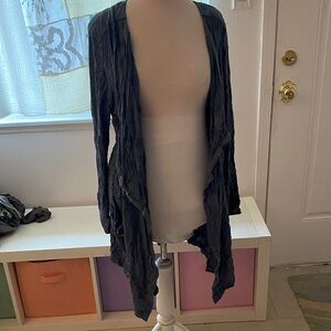 Women's Black Drape Cardigan